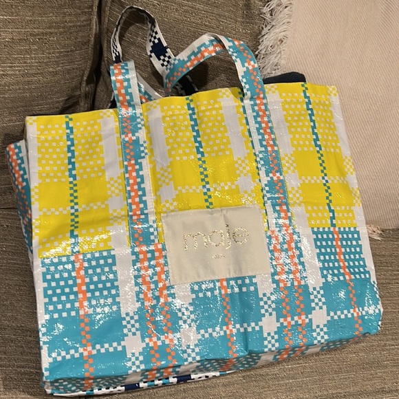 Make Mixed Plaid Plastic Oversized Tote - Picture 3 of 7